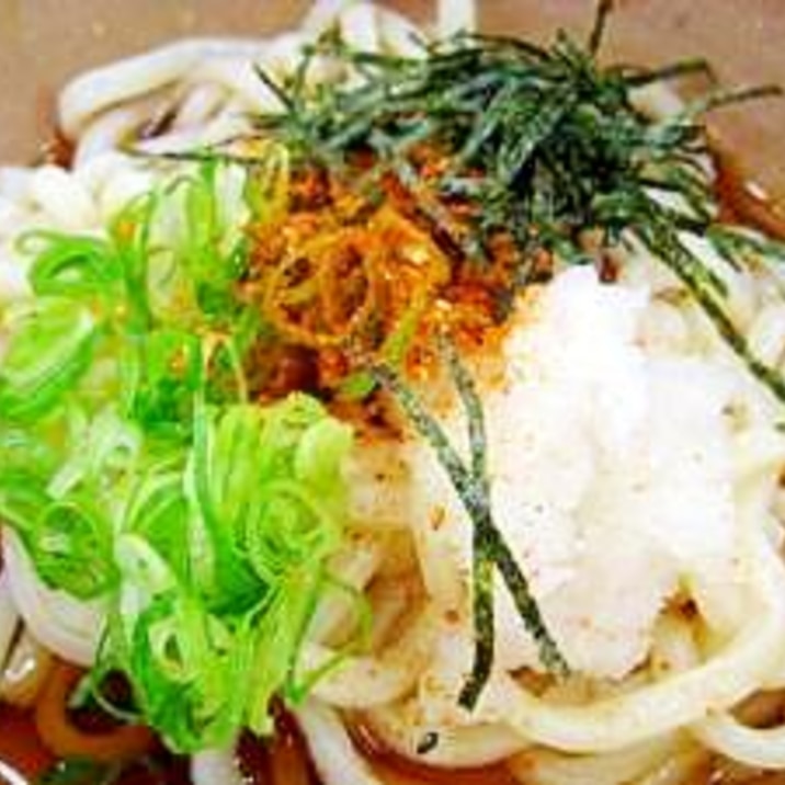 たっぷり薬味の冷しうどん